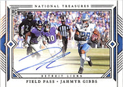 2023 National Treasures Jahmyr Gibbs Auto Autograph Field Pass /25 Lions