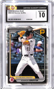 2024 Bowman Draft Konnor Griffin Rookie RC CGC 10 Pirates