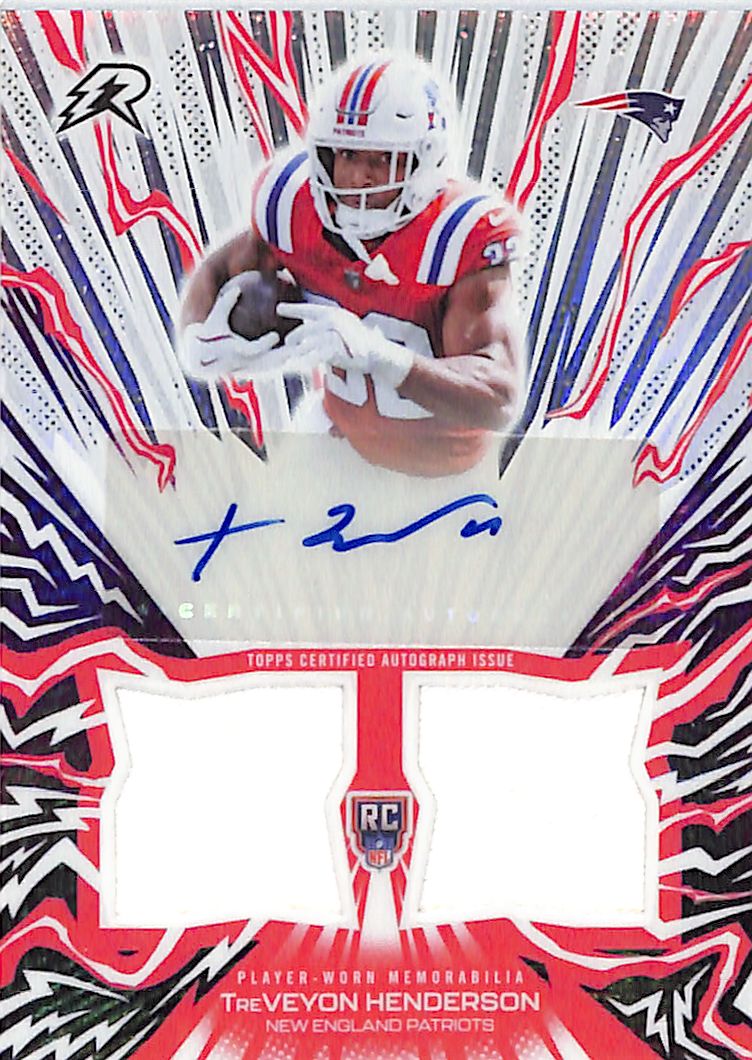 2025 Topps Resurgence TreVeyon Henderson Auto Autograph Rookie RC Patch Jersey Patriots