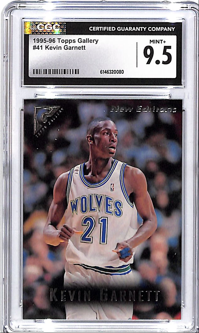 1995-96 Topps Gallery Kevin Garnett Rookie RC New Edition CGC 9.5 Timberwolves