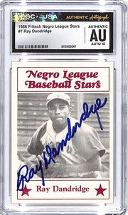 1986 Fritsch Negro league Stars Ray Dandridge Auto Autograph CGC Authentic