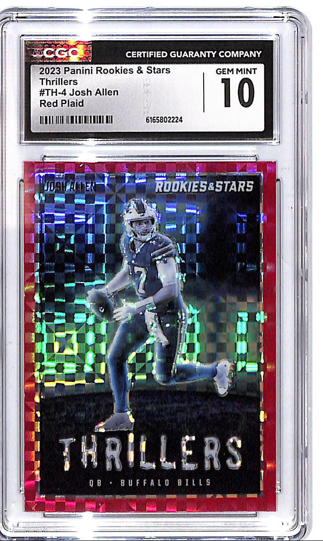 2023 Rookies and Stars Josh Allen Thrillers Red Plaid CGC 10 Bills