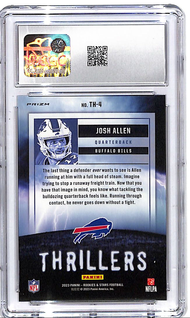 2023 Rookies and Stars Josh Allen Thrillers Red Plaid CGC 10 Bills