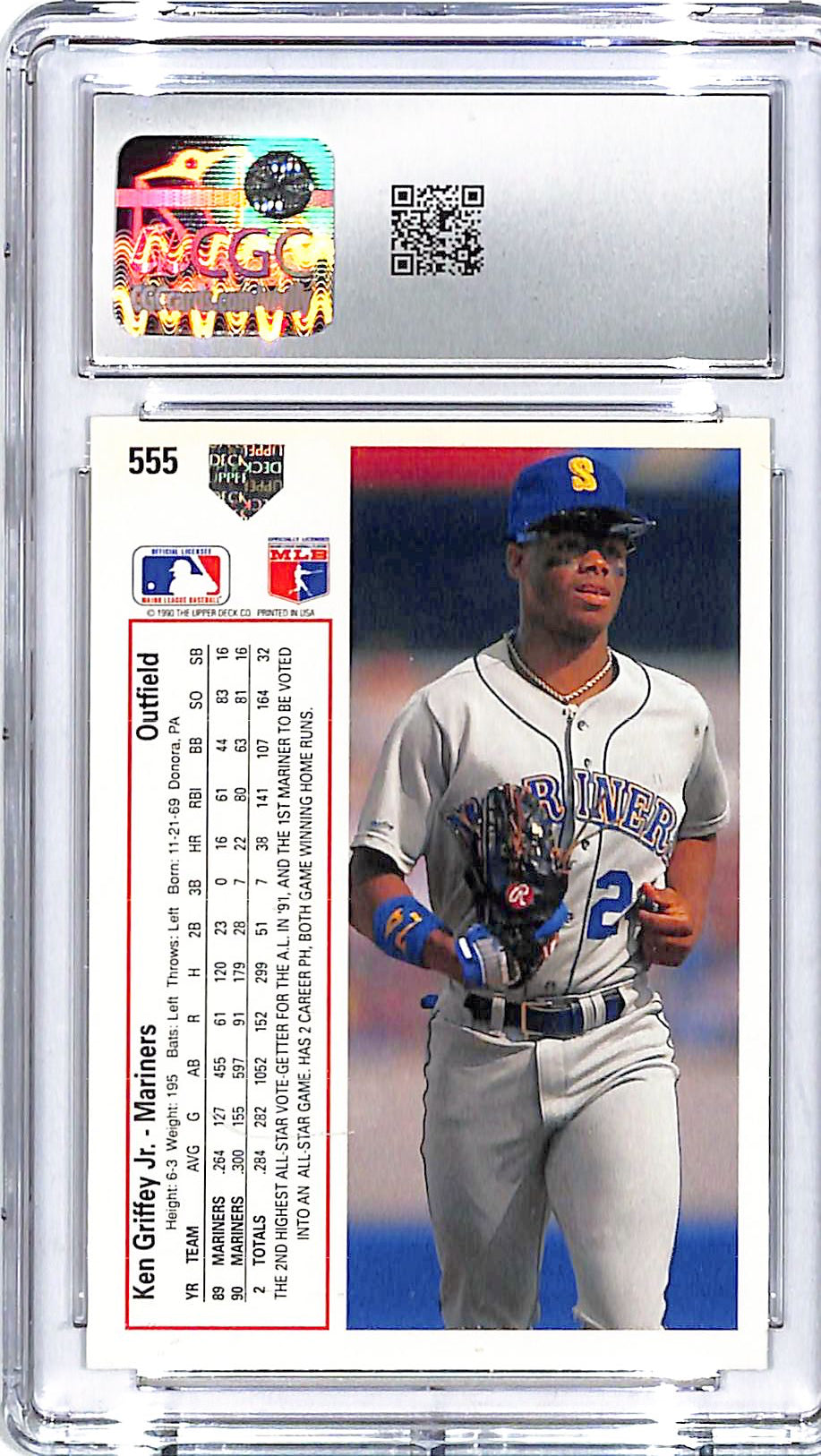 1991 Upper Deck Ken Griffey Jr #555 CGC 9 Mariners