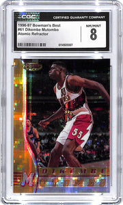 1996-97 Bowmans Best Dikembe Mutombo Atomic Refractor CGC 8