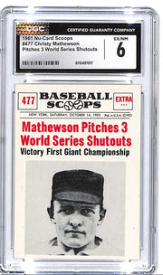 1961 Nu-Card Scoops Christy Mathewson #477 CGC 6