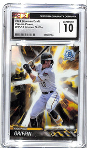 2024 Bowman Draft Chrome Konnor Griffin Plasma Power Rookie RC CGC 10 Pirates