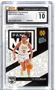 2025 Panini The National Olivia Miles Rookie RC Prospect /499 CGC 10 Notre Dame