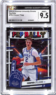 2024-25 Bowman Chrome University Cooper Flagg Pep Rally Rookie CGC 9.5