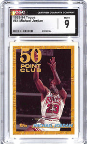 1993-94 Topps Michael Jordan #64 50 Point Club CGC 9 Bulls