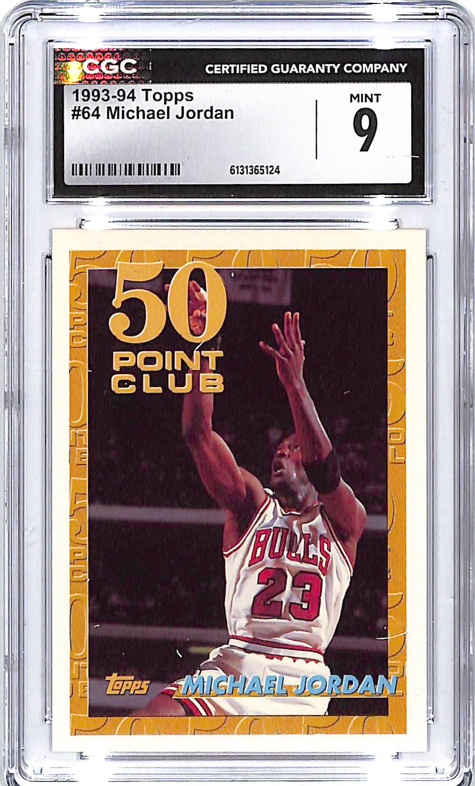1993-94 Topps Michael Jordan #64 50 Point Club CGC 9 Bulls