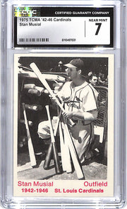 1975 TCMA 42-46 Cardinals Stan Musial CGC 7