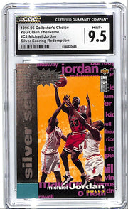 1995-96 Collectors Choice Michael Jordan You Crash the Game Silver Scoring Redemption CGC 9.5 Bulls