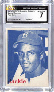1974 TCMA 52 Brooklyn Dodgers Jackie Robinson Red Back CGC 7