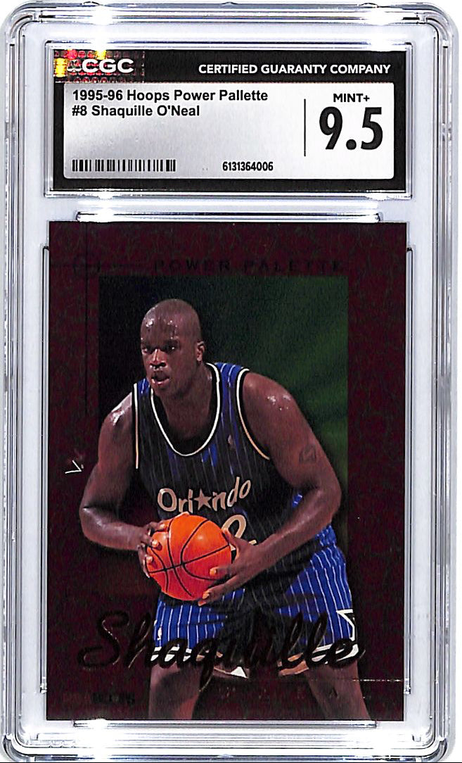 1995-96 Hoops Power Pallette Shaquille O'Neal #8 CGC 9.5 Magic