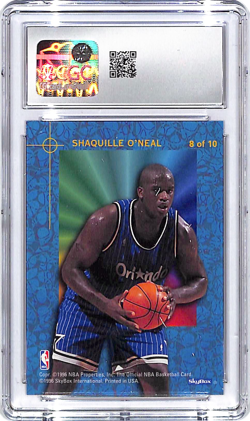 1995-96 Hoops Power Pallette Shaquille O'Neal #8 CGC 9.5 Magic