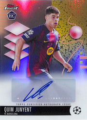 2025-26 Topps Finest UEFA Quim Junyent Auto Autograph Rookie RC Refractor Barcelona