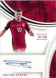 2017 Immaculate Collection Soccer Christian Pulisic Auto Autograph Marquee /50 USA