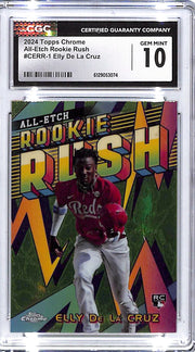 2024 Topps Chrome Elly De La Cruz All Etch Rookie Rush RC #1 CGC 10 Reds