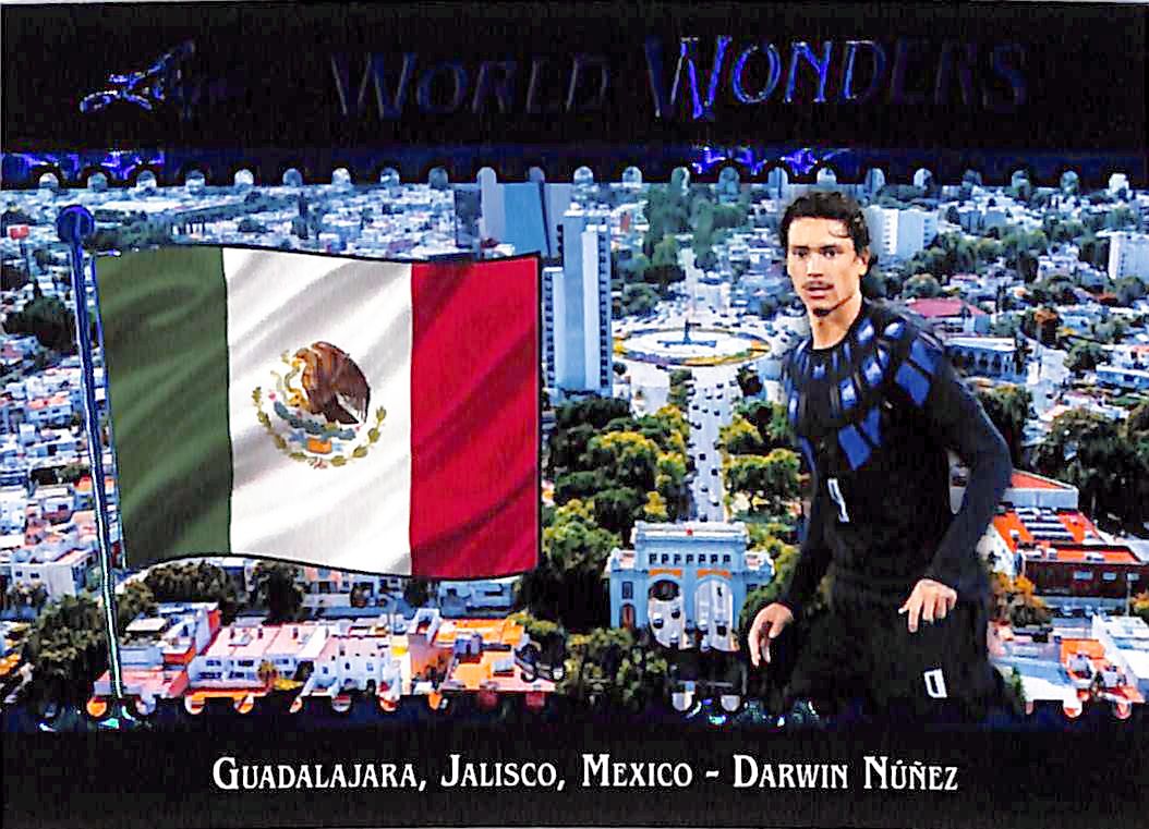 2026 Leaf World Wonders Darwin Nunez Blue /49 Uruguay
