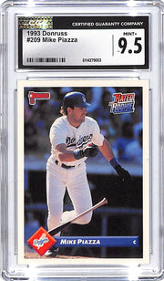 1993 Donruss Mike Piazza Rated Rookie RC #209 CGC 9.5 Dodgers