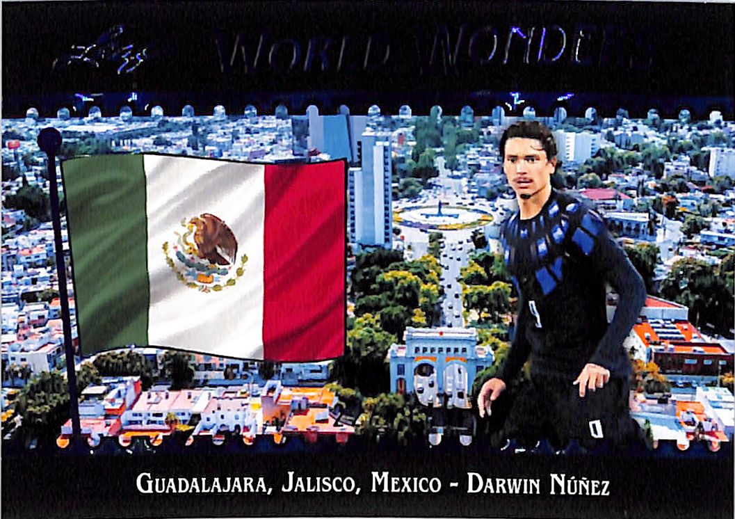 2026 Leaf World Wonders Darwin Nunez Blue /49 Uruguay