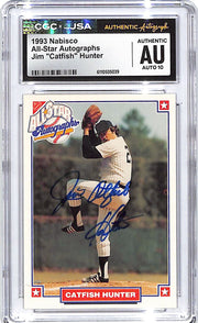 1993 Nabisco Jim Catfish Hunter All Star Autographs Auto CGC Authentic