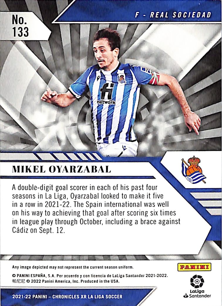 2021-22 Chronicles XR La Liga Mikel Oyarzabal Blue /99 Real Sociedad