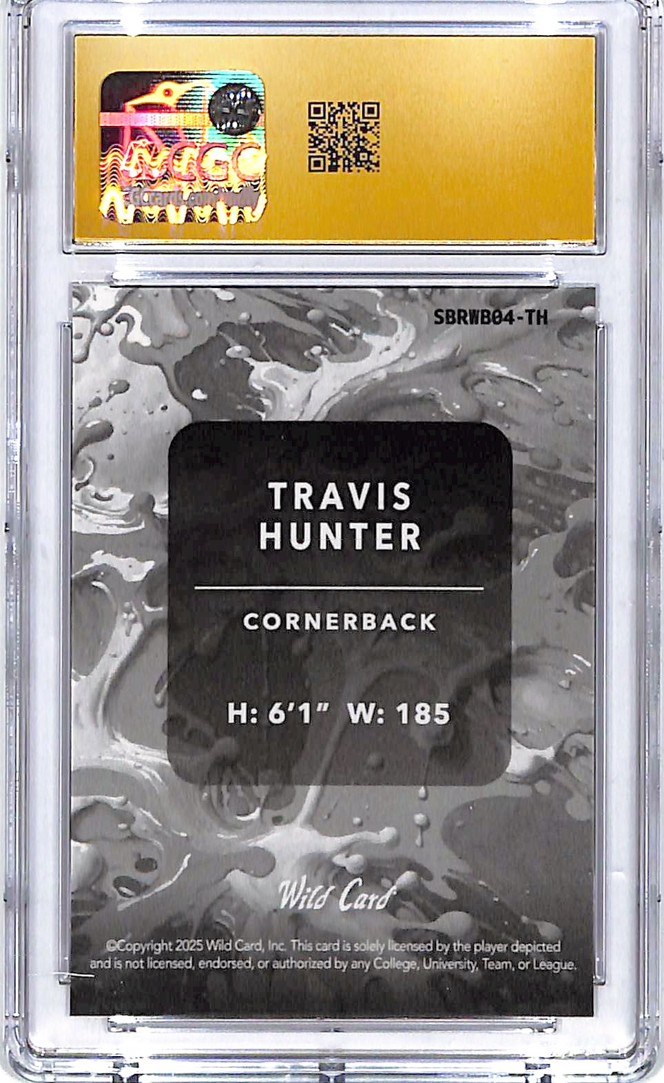 2025 Wild Card Splat Travis Hunter Red White Blue Rookie 1/1 CGC 10 Pristine