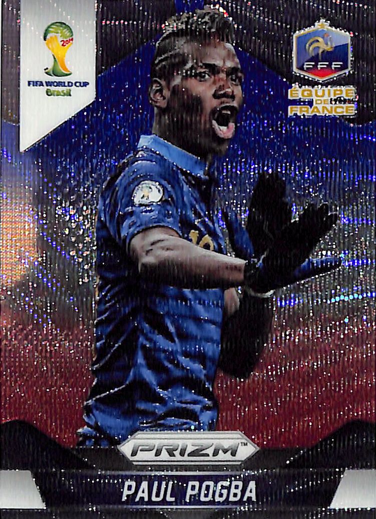 2014 Prizm World Cup Paul Pogba Red White Blue Wave #79 France