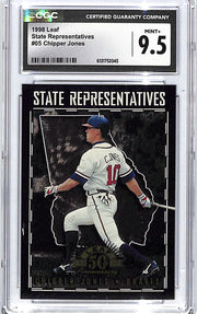 1998 Leaf Chipper Jones State Representatives /5000 CGC 9.5 Braves