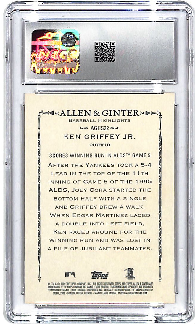2009 Topps Allen and Ginter Ken Griffey Jr Highlights CGC 10 Mariners