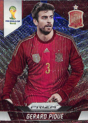 2014 Prizm World Cup Gerard Pique Red White Blue Wave #171 Spain