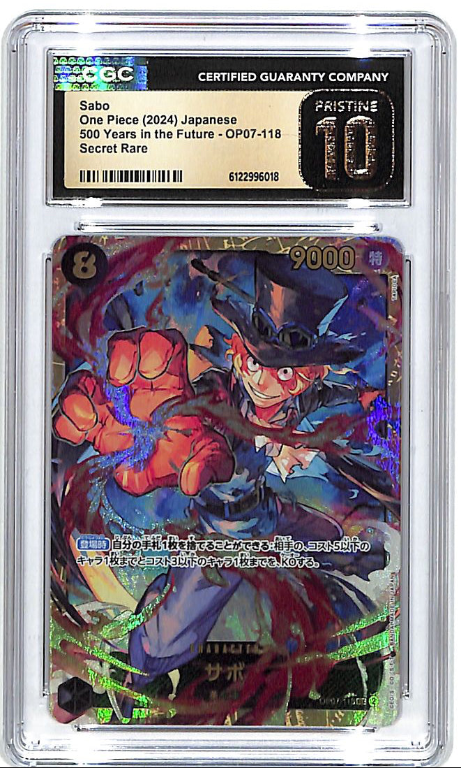 One Piece Japanese 500 Years in the Future OP07 Sapo 118 Secret Rare CGC 10 Pristine