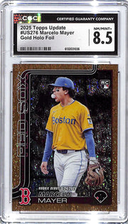 2025 Topps Update Marcelo Mayer Gold Holo Foil Rookie RC /50 CGC 8.5 Red Sox