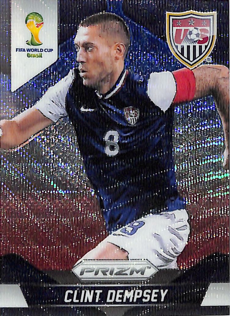 2014 Prizm World Cup Clint Dempsey Red White Blue Wave #69 USA