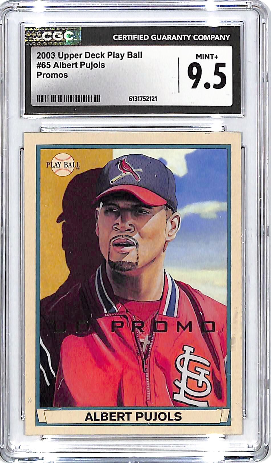 2003 Upper Deck Play Ball Albert Pujols Promos #65 CGC 9.5 Cardinals