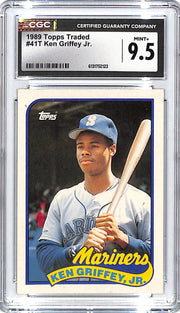 1989 Topps Traded Ken Griffey Jr Rookie RC #41T CGC 9.5 Mariners