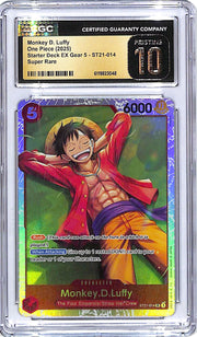One Piece Starter Deck EX Gear 5 ST21 Monkey D Luffy 014 Super Rare CGC 10 Pristine