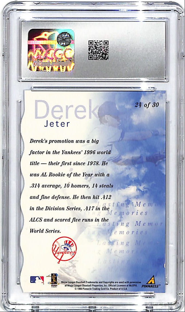 1998 Pinnacle Plus Derek Jeter Lasting Memories #24 CGC 10 Yankees