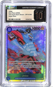 One Piece The Azure Sea's Seven OP14 Jinbe 049 Super Rare CGC 10 Pristine
