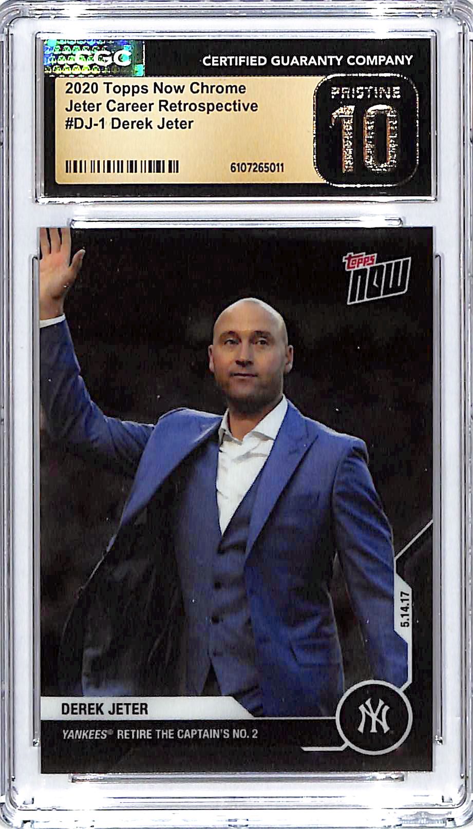 2020 Topps Now Chrome Derek Jeter Career Retrospective CGC 10 Pristine Yankees
