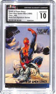 1995 Death of Gwen Stacy Fleer Ultra Spider-Man Gold Foil #86
