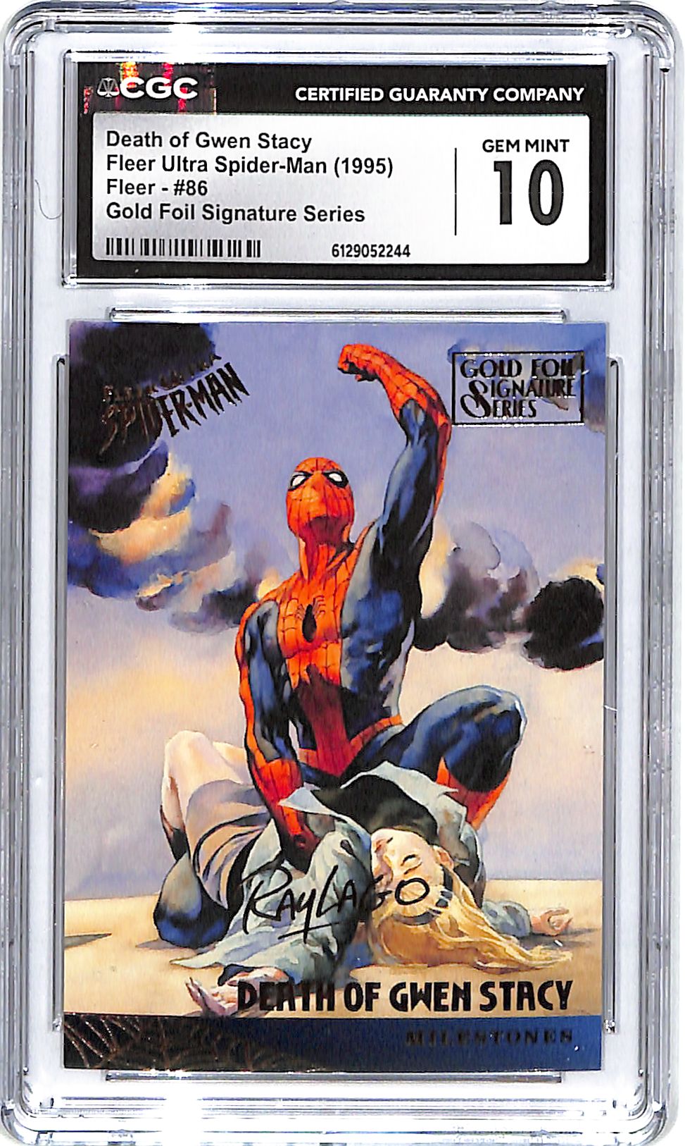 1995 Death of Gwen Stacy Fleer Ultra Spider-Man Gold Foil #86